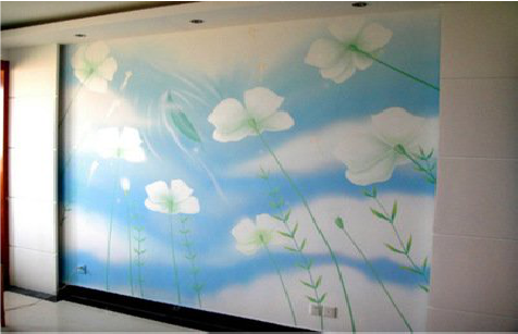 香格里拉画墙绘怎么画好白云的蓬松感？