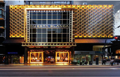 香格里拉门头设计与商业空间的纽带。