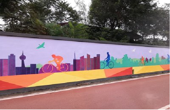 香格里拉墙体彩绘-围墙