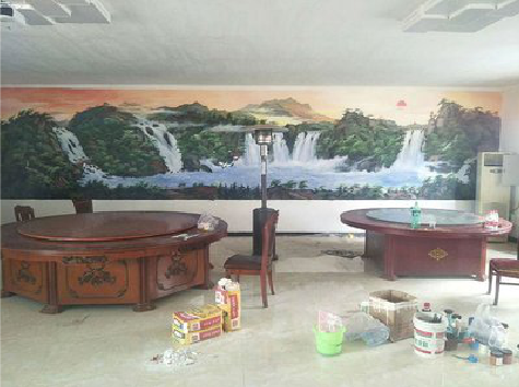 香格里拉墙绘-写实风景