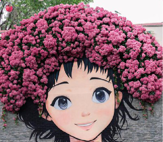 香格里拉墙体彩绘-网红墙打卡