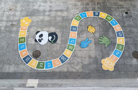 香格里拉地面游戏彩绘