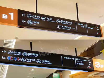 香格里拉如何通过商场标识牌引导客流分布？