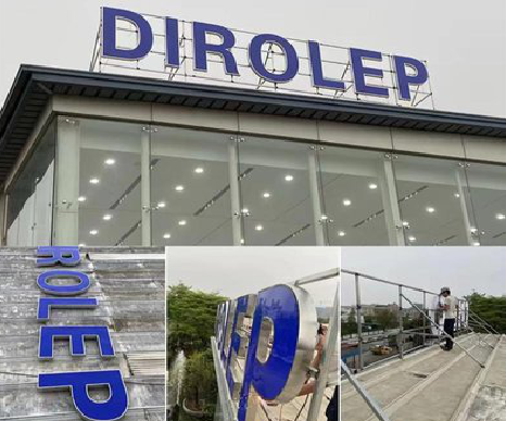 香格里拉楼顶发光字安装的注意事项。